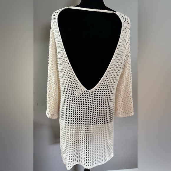 Time and Tru Cream Crochet Cover-Up - Picture 3 of 4